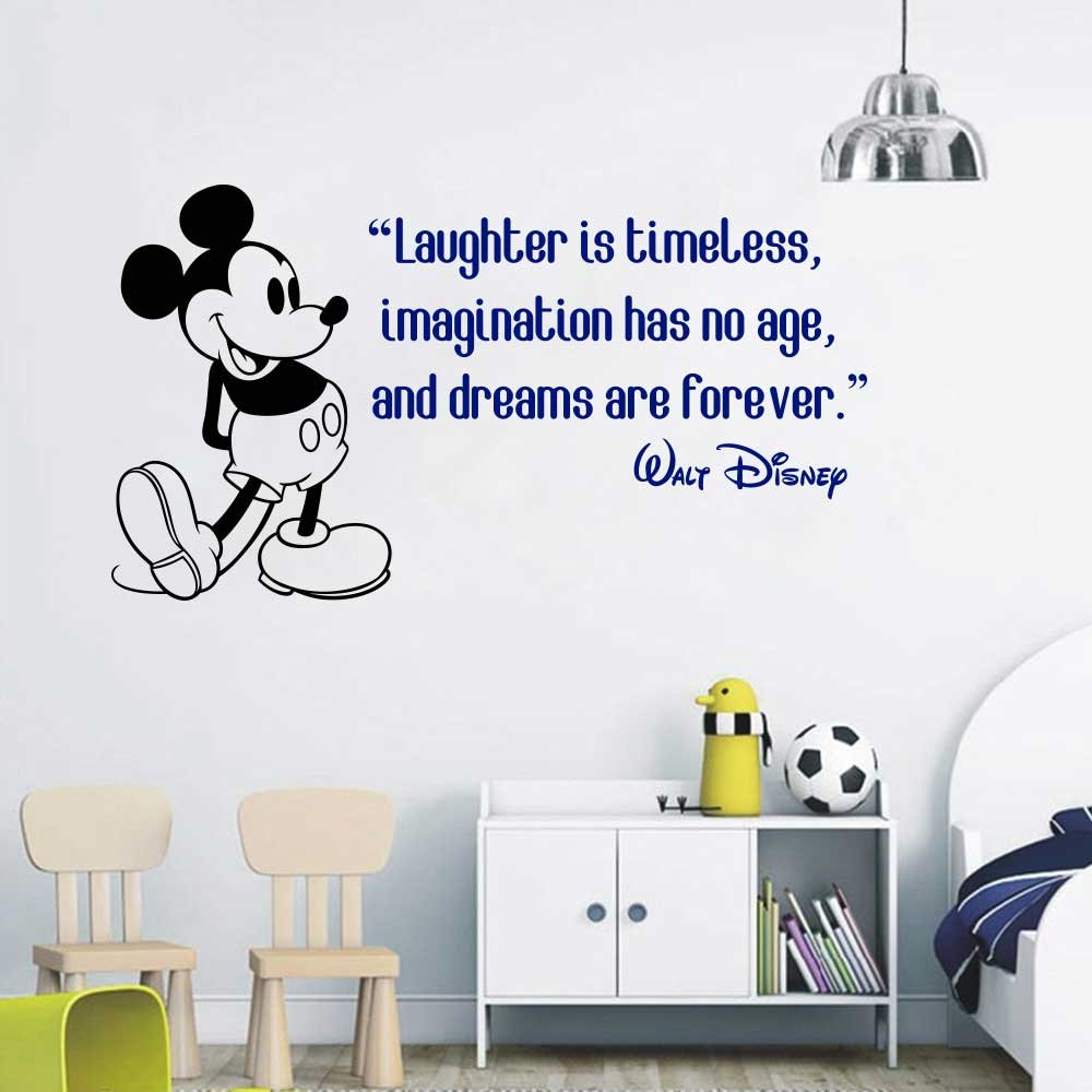Mickey Mouse Quote Wall Decal Vinyl Sticker Krafmatics